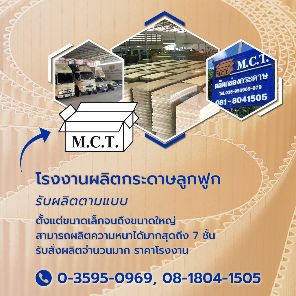 เอ็มซีทีเอ็นเตอร์ไพรส์ โรงงานผลิตกล่องกระดาษลูกฟูกอยุธยา